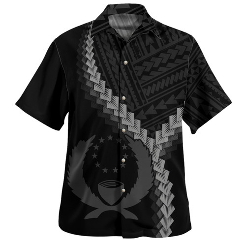 Pohnpei State Hawaiian Shirt Coat Of Arm Polynesian Tattoo Style1