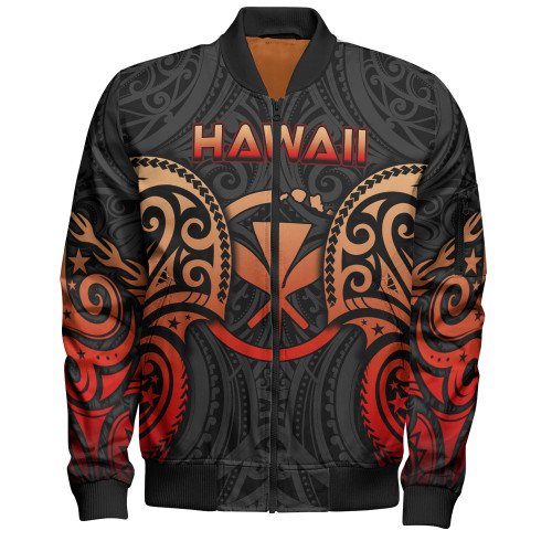 Hawaii Bomber Jacket Custom Personalised Spirit Red Version1