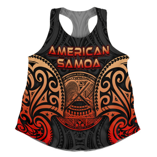 American Samoa Women Tank Custom Personalised Spirit Red Version1