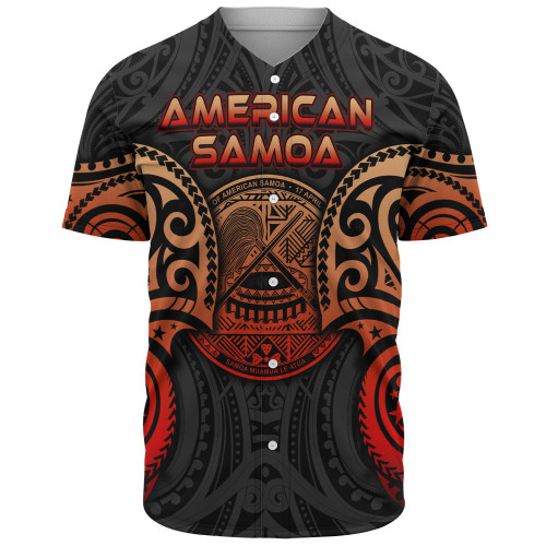American Samoa Baseball Shirt Custom Personalised Spirit Red Version1