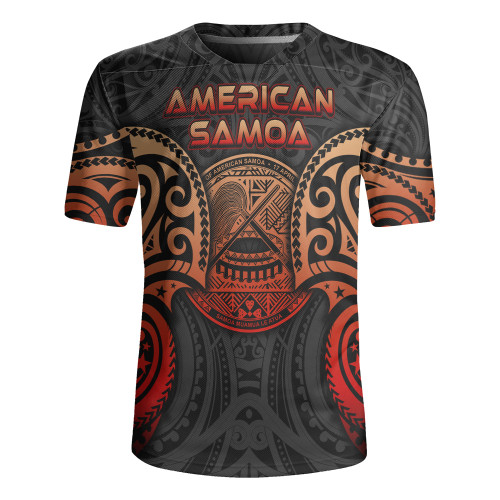 American Samoa Rugby Jersey Custom Personalised Spirit Red Version1