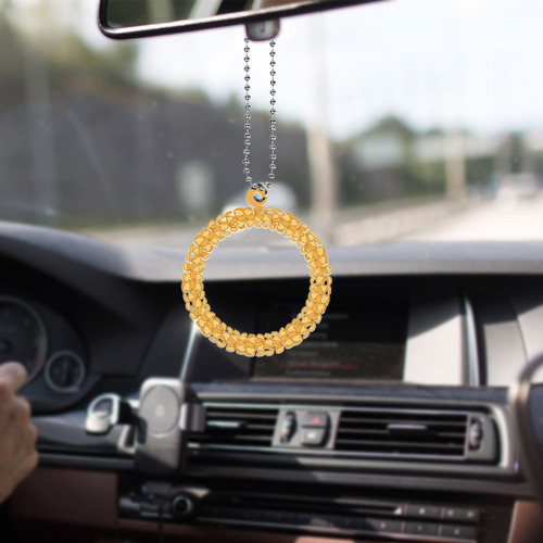 Hawaii Car Hanging Ornament Puakenikeni Lei Circle
