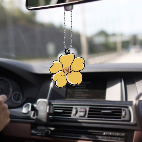 Hawaii Car Hanging Ornament Puakenikeni Lei Flower
