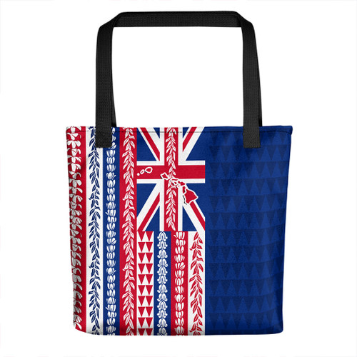 Hawaii Tote Bag Aloha Flag With Flower Lie Beautiful