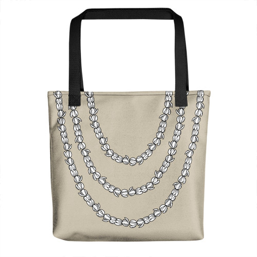 Hawaii Tote Bag Pikake Floral lei