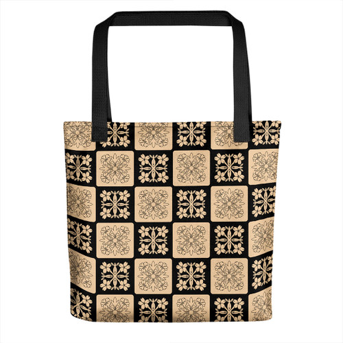 Hawaii Tote Bag Puakenikeni Lei Seamless Pattern