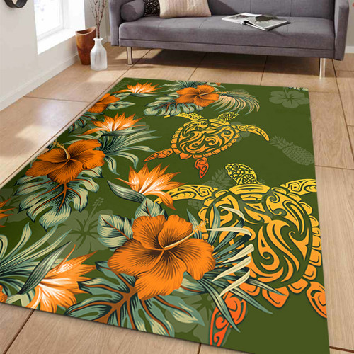 Polynesian Area Rug Polynesian Tropical Summer1