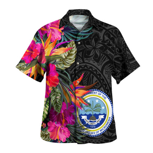 Federated States Of Micronesia Hawaiian Shirt Polynesian Hibiscus Pattern1