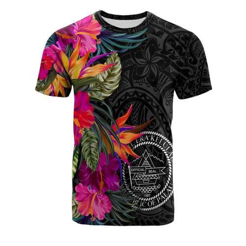 Palau T-Shirt Polynesian Hibiscus Pattern1