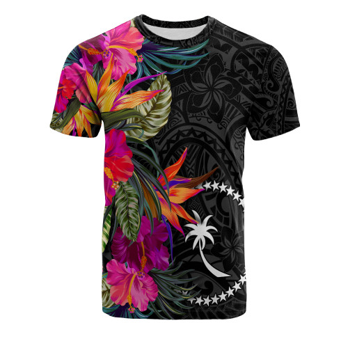 Chuuk State T-Shirt Polynesian Hibiscus Pattern1