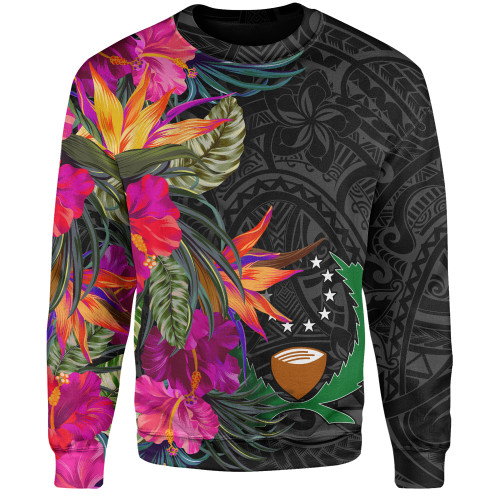 Pohnpei State Sweatshirt Polynesian Hibiscus Pattern1