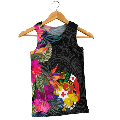 Tonga Tank Top Polynesian Hibiscus Pattern1