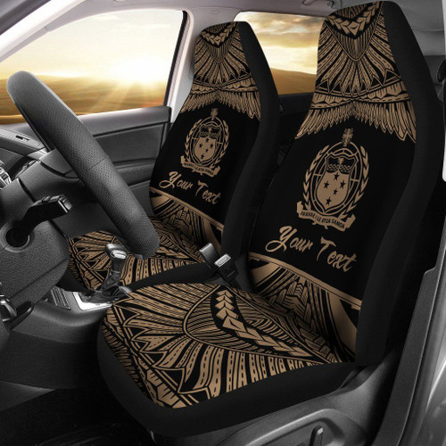 Samoa Polynesian Custom Personalised Peisonalised Car Seat Covers - Pride Gold Version