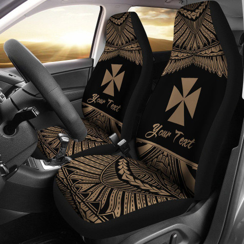 Wallis and Futuna Polynesian Custom Personalised Peisonalised Car Seat Covers - Pride Gold Version