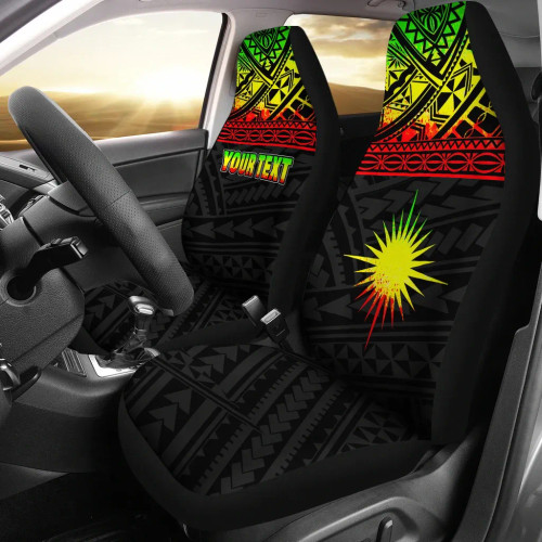 Marshall Islands Car Seat Covers - Marshall Islands Flag Polynesian Reggae Horizontal