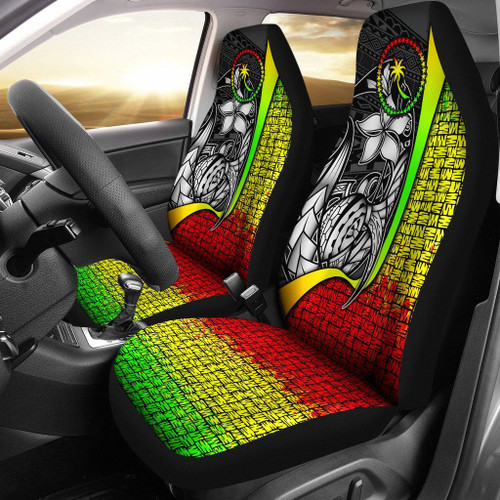 Chuuk Micronesian Car Seat Covers Reggae - Turtle With Hook