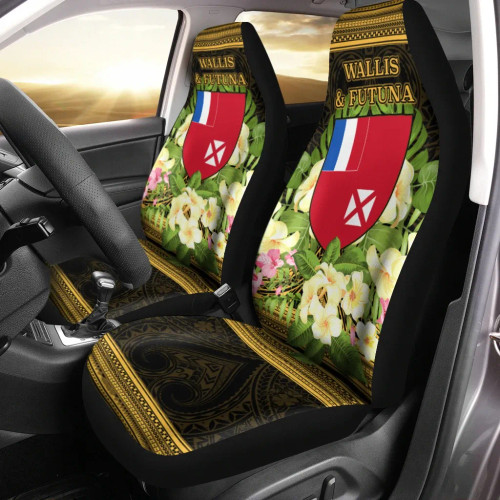 Wallis and Futuna Car Seat Cover - Polynesian Gold Patterns Collection