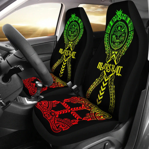 Marshall Islands Car Seat Covers - Marshall Islands Seal Polynesian Tribal Reggae