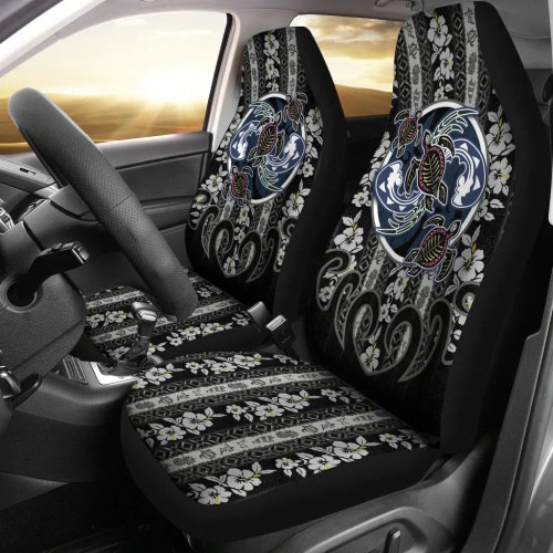 Hawaii Car Seat Covers - Turtle Hibiscus Pattern