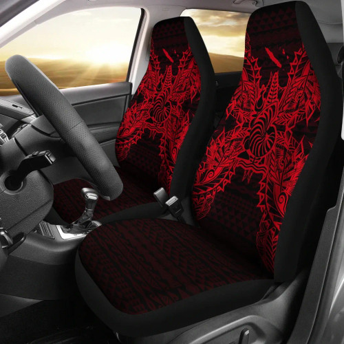 New Caledonia Car Seat Cover - New Caledonia Coat Of Arms Map Red