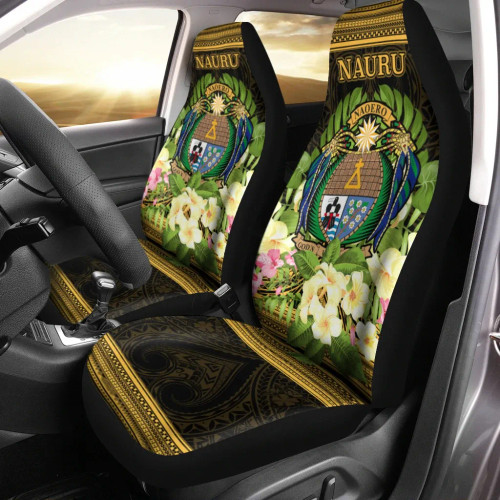 Nauru Car Seat Cover - Polynesian Gold Patterns Collection
