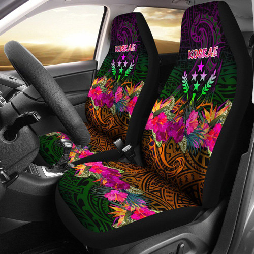 Kosrae Car Seat Covers - Summer Hibiscus