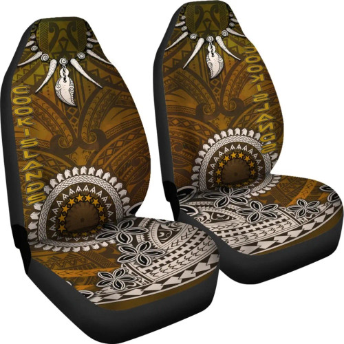 Cook Islands Car Seat Cover - Polynesian Boar Tusk
