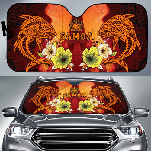 Samoa Auto Sun Shades - Tribal Tuna Fish