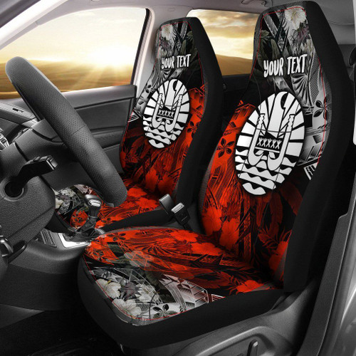 Tahiti Polynesian Personalised Car Seat Covers - Vintage Polynesian Turtle