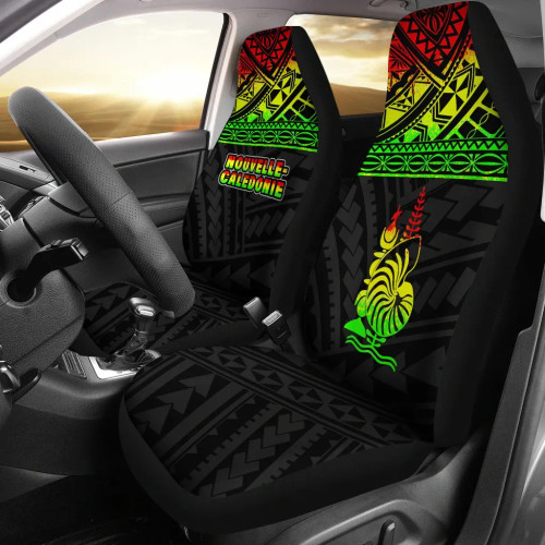 New Caledonia Car Seat Covers - New Caledonia Reggae Coat Of Arms Polynesian Tattoo