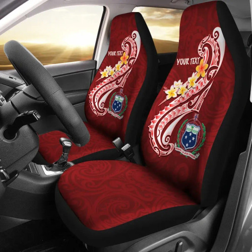 Samoa Custom Personalised Car Seat Covers - Samoa Seal  Polynesian Patterns Plumeria