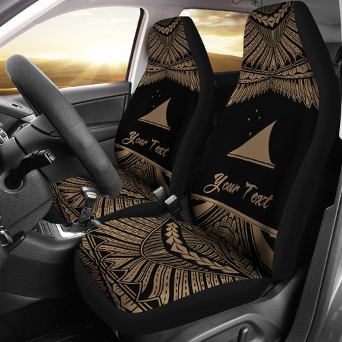 Tokelau Polynesian Custom Personalised Peisonalised Car Seat Covers - Pride Gold Version