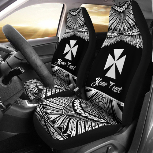 Wallis and Futuna Polynesian Custom Personalised Car Seat Covers - Pride White Version