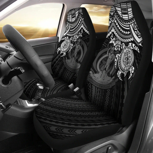Vanuatu Car Seat Covers - Vanuatu Coat Of Arms White Turtle18