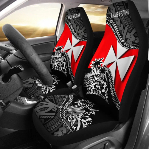 Wallis And Futuna Car Seat Covers - Wallis And Futuna Coat Of Arms Fall In The Wave