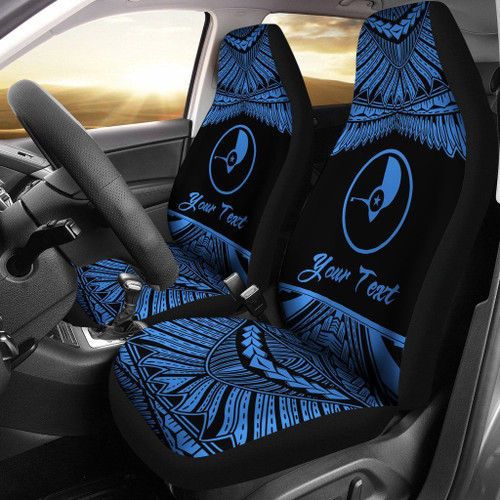 Yap Polynesian Custom Personalised Car Seat Covers - Pride Blue Version