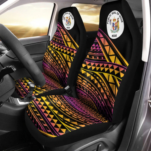 Niue Car Seat Cover -  Special Polynesian Ornaments