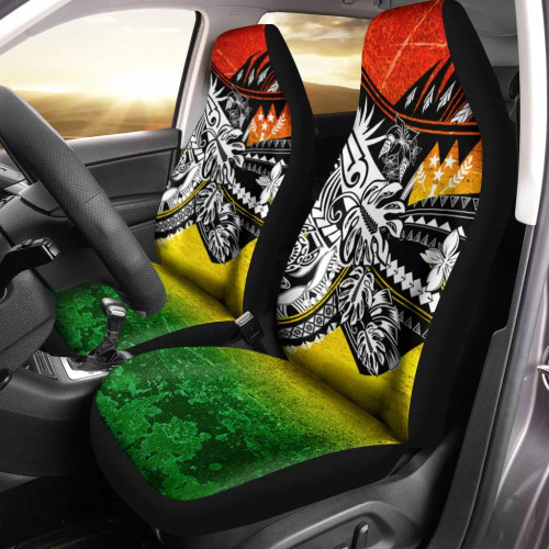 Kosrae State Car Seat Cover - The Flow OF Ocean Reggae Color