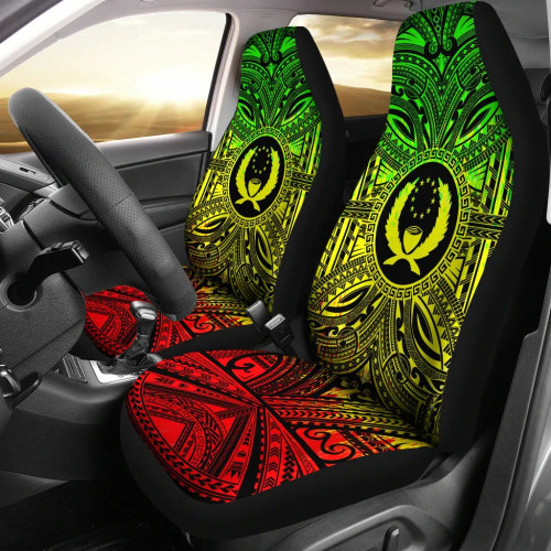 Pohnpei Car Seat Cover - Pohnpei Coat Of Arms Polynesian Reggae Style