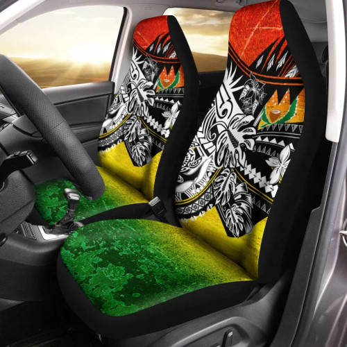 Pohnpei Car Seat Cover - The Flow OF Ocean Reggae Color