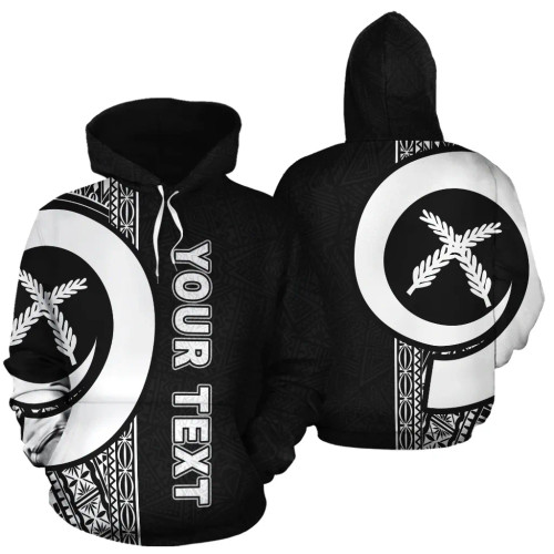 Vanuatu Polynesian Personalised Custom Hoodie - Black Line