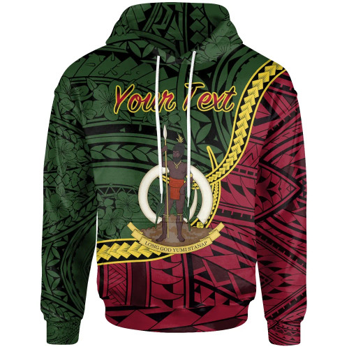Vanuatu Hoodie - Custom Personalised Seal Of Vanuatu Polynesian Patterns