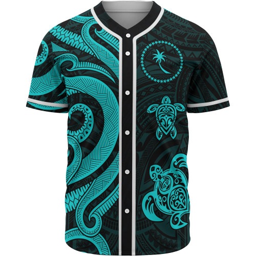 Chuuk Baseball Shirt - Turquoise Tentacle Turtle