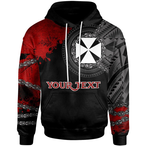 Wallis and Futuna Polynesian Personalised Hoodie - Polynesian Chain Style