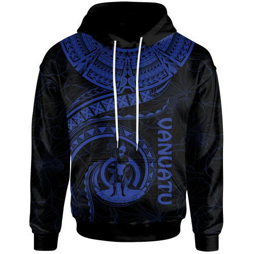 Vanuatu Polynesian Hoodie - Vanuatu Waves (Blue)