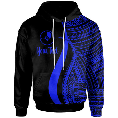 Yap Custom Personalised Hoodie Blue - Tentacle Tribal Pattern