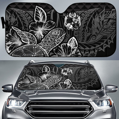 Tonga Auto Sun Shades Turtle Hibiscus Black