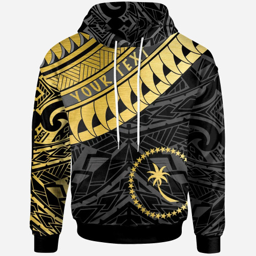 Chuuk - Custom Personalised Hoodie - Chuuk Ginger Lei Pattern Gold