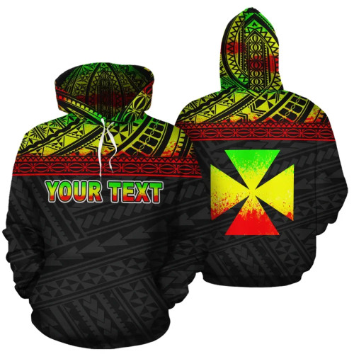 Wallis and Futuna Polynesian Personalised Custom Hoodie Reggae
