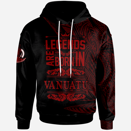 Vanuatu Hoodie - Legends Are Born In Red Color